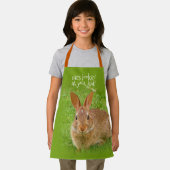 Tablier Lapin mignon lapin sur le Golf Vert (Insitu)