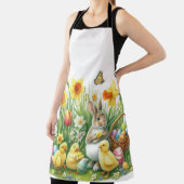 Tablier Lapin/poulet printanier classique/vintage (Insitu)