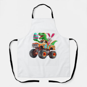 Tablier Lapin T-rex Pâques Monster Truck Dino Drôle Garçon