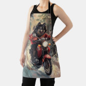Tablier Lapphund Finlandais Chien à cheval Moto Noël (Insitu)