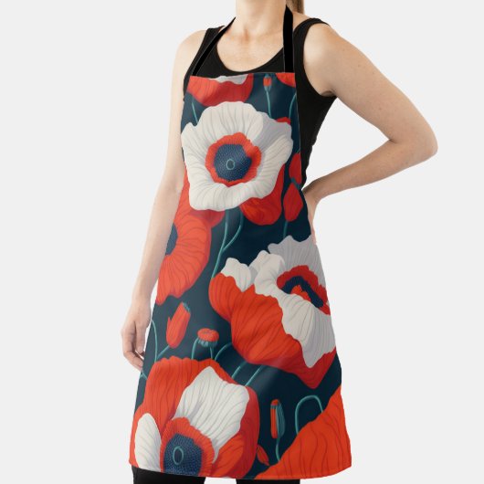 Tablier Large Floral Apron  (Insitu)