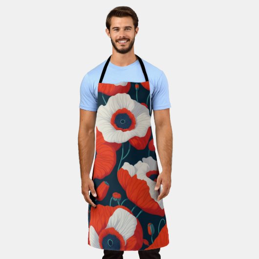 Tablier Large Floral Apron (Porté)