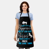 Tablier L'argent peut acheter des chevaux bleu (Porté)