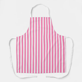 Tablier Larges Rayures Roses et Blanches