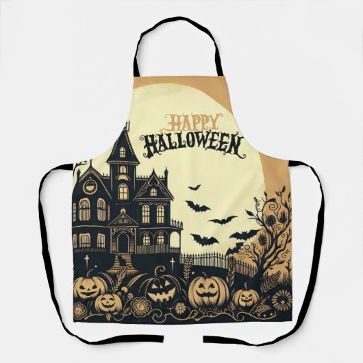 Tablier L'art d'Halloween vintage (Recto)