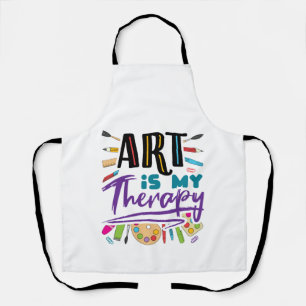 Tablier L'art est ma thérapie Artiste Peintre Art Lover