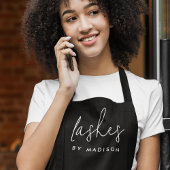 Tablier Lash Technicien Beauté Esthéticien Script noir