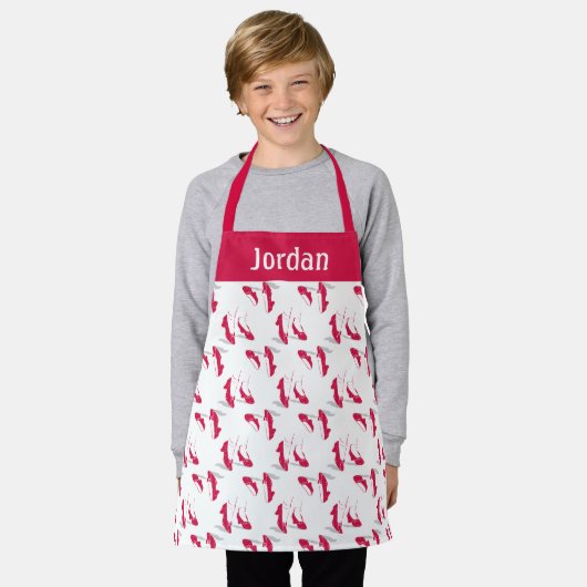 Tablier L'Assistant D'Oz™ | Motif Ruby Slippers™ (Porté)