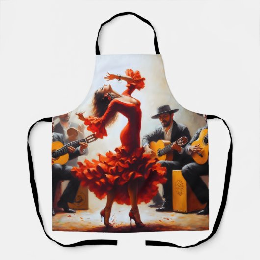 Tablier Latina Flamenco espagnol mexicain (Recto)