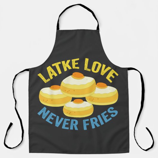 Tablier Latke Love Never Fries Funny Jewish Hanoukka Don (Recto)