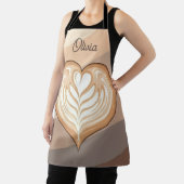 Tablier Latte Cœur Tons Terre Moderne (Insitu)