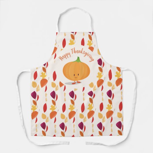 Tablier L'automne citrouille part Thanksgiving (Recto)