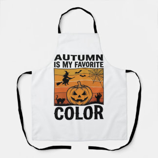 Tablier L'automne est ma couleur préférée Halloween Citrou