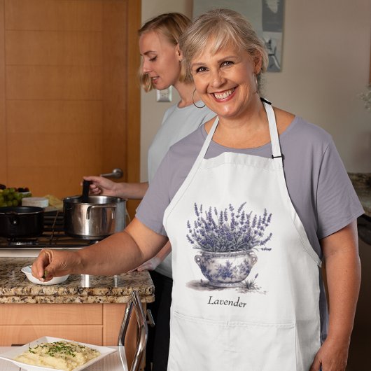 Tablier Lavande dans Delft Blue, personnalisable