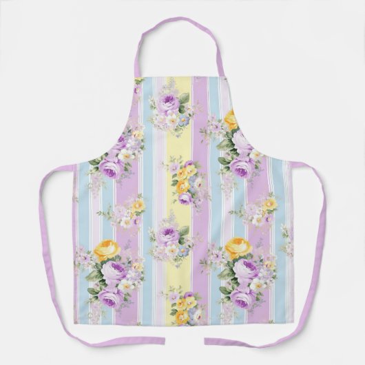 Tablier Lavande florale triée (Recto)