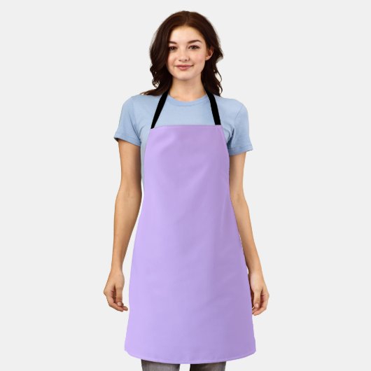 Tablier Lave violette couleur solide (Porté)