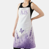 Tablier Lavender Butterfly Monogrammed Chef (Insitu)