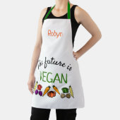 Tablier L'avenir est VEGAN, légumes et votre nom (Insitu)