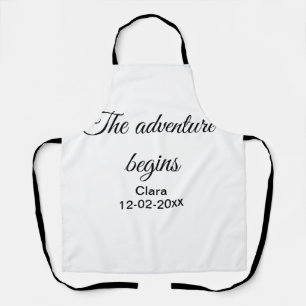Tablier L'aventure commence ajouter nom date année lieu