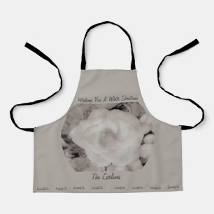 Tablier LavishlyOn Élégant Script Noël Frosted Rose