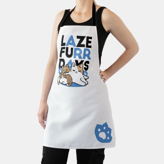 Tablier Laze Furr Days - Cute Lazy Cats Design (Insitu)