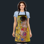 Tablier Le baiser de Gustav Klimt, Art Nouveau Vintage<br><div class="desc">Le tableau ultime de l'amour, un beau design pour célébrer la Saint Valentin avec! The Kiss (détail) (1907-1908) de Gustav Klimt est un symbole de l'époque victorienne vintage de l'amour d'art et de la peinture romantique mettant en scène un couple romantique dans différentes nuances d'or, motifs et symboles, partageant un...</div>