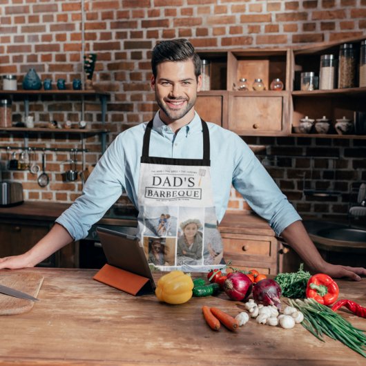 Tablier Le barbecue de papa | Fête des pères BBQ Photo Col