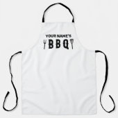 Tablier Le barbecue de votre nom (Recto)