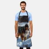 Tablier Le Berger Australien Laisser Neige Noël (Porté)