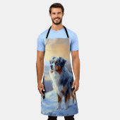 Tablier Le Berger Australien Laisser Neige Noël (Porté)