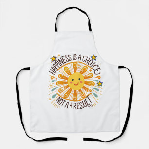 Tablier "Le bonheur est un choix - Design solaire radieux"