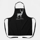 Tablier le boucher de cerf coupe la viande le wapiti de ch (Recto)