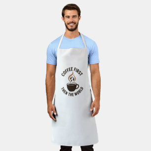 Tablier Le café d'abord puis le monde