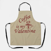 Tablier Le café est ma valentine drôle (Recto)