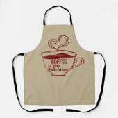 Tablier Le café est ma valentine drôle (Recto)