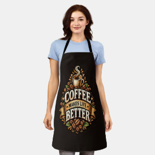 Tablier Le café rend la vie meilleure – Amateur de café Vi