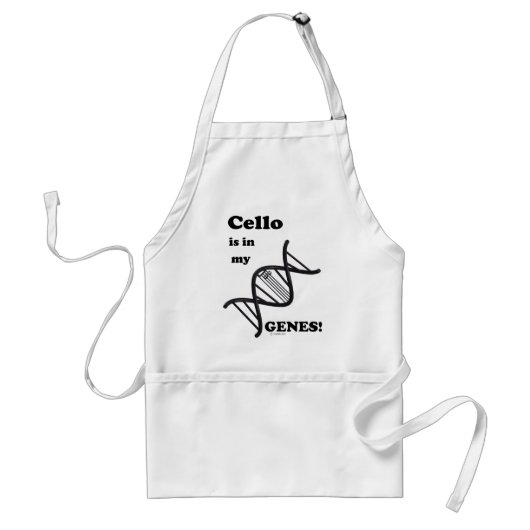Tablier Le Cello Est Dans Mes Gènes (Devant)