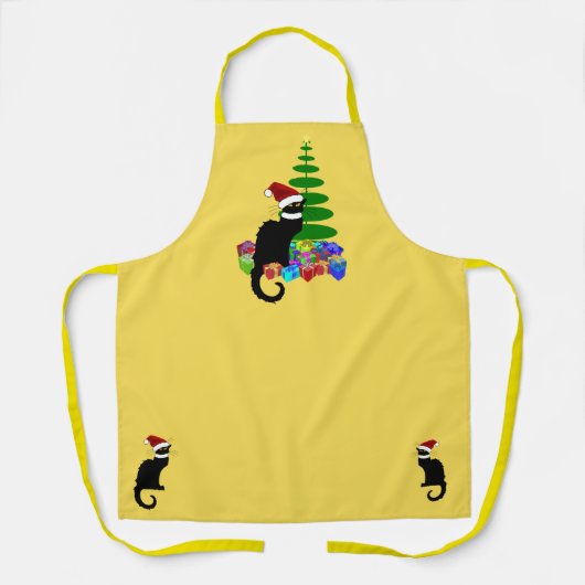 Tablier Le Chat Noir Santa Hat Christmas (Recto)