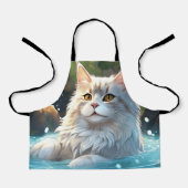 Tablier Le chat qui profite d'une source de chaleur : tabl (Recto)