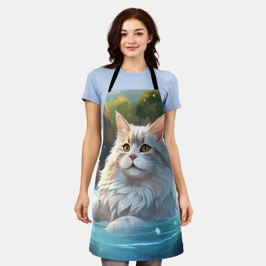 Tablier Le chat qui profite d'une source de chaleur : tabl (Porté)
