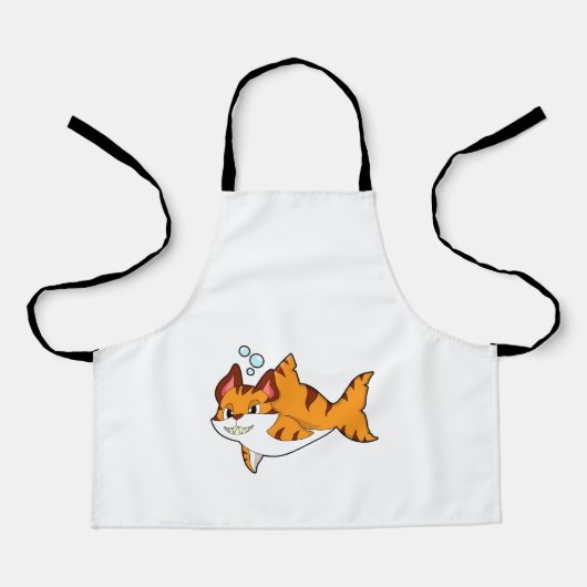 Tablier Le chat tigre comme requin dans l'eau.PNG (Recto)