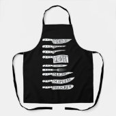 Tablier le chef cuisinier cuisinier cuisinier couteaux cou (Recto)