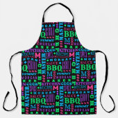 Tablier Le Chef Motif Black And Neon Cook Personnalisé (Recto)