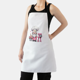 Tablier Le Chef Rose Gnome Kiss The Cook