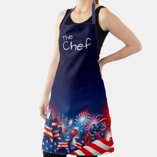 Tablier Le chef Stars, Stripes et Fireworks (Insitu)