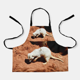 Tablier Le chercheur de la nature : suricate blanc creusan