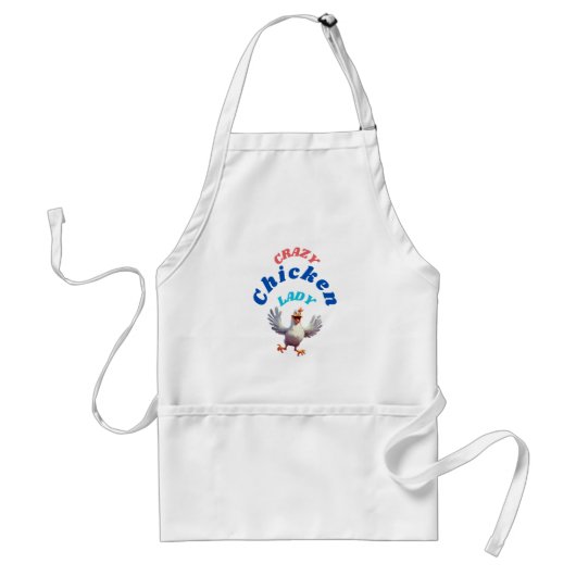 Tablier Le Chic de Cluckin : La folle dame de poulet Apron (Devant)