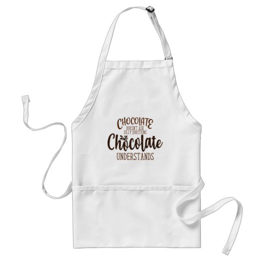 Tablier Le chocolat ne pose pas de questions stupides (Devant)