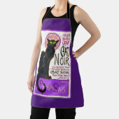 Tablier Le Conversation Noir, le chat noir en violet, (Insitu)