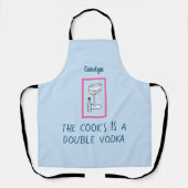 Tablier Le cuisinier est une double vodka. Personnalisé (Recto)